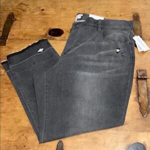 NWT Westbound Gray Distressed Skinny Jeans Women’s Plus Size 22W Stretch